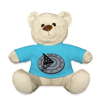 clock time clock time hourglass hourglass140 - Teddy Bear - atoll blue - Front
