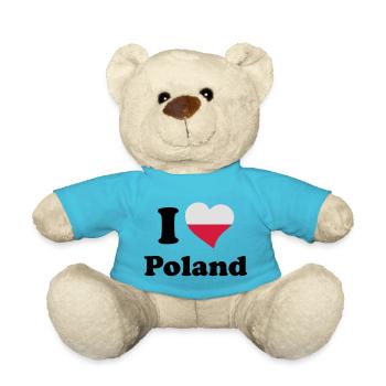 I love Poland - Teddy Bear - atoll blue - Front