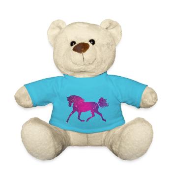 Pferd Silhouette Galaxy Space Universum - Teddy - Atollblau - Vorne