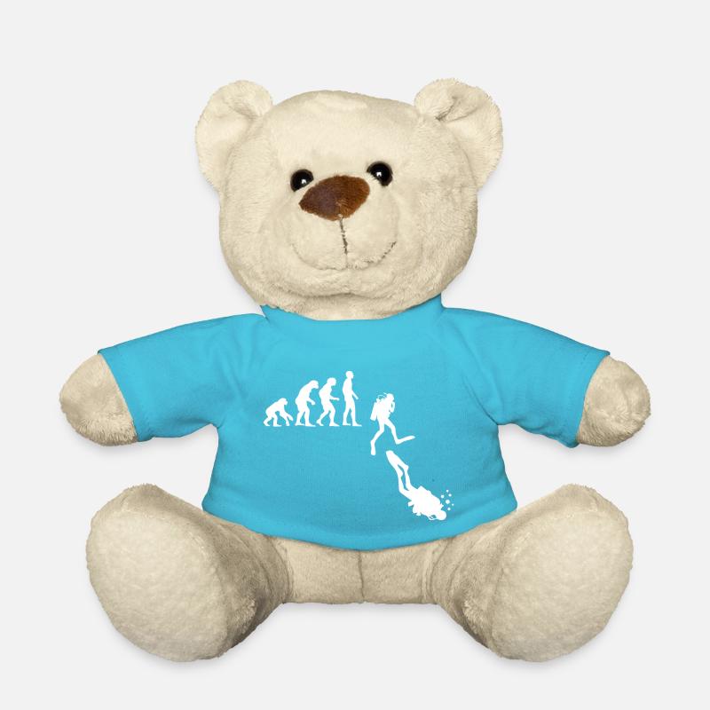 Tauchen Evolution Taucher Lustig Geschenk - Teddy - Atollblau