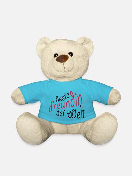 Geschenk für die beste Freundin - Teddy - Atollblau