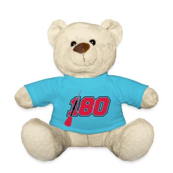 treffer 180 punkte logo silhouette dart pfeil dart - Teddy - Atollblau - Vorne