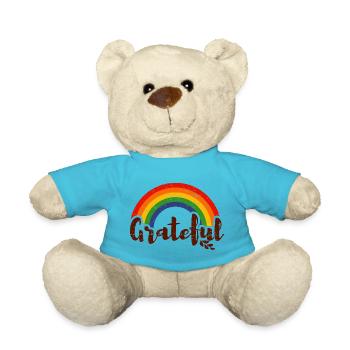 dankbarer Regenbogen LGBT - Teddy - Atollblau - Vorne