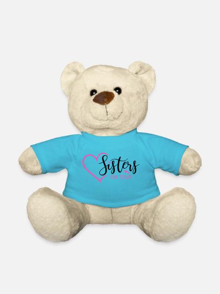 Sister Sisters Siblings Sisters on tour - Teddy Bear - atoll blue