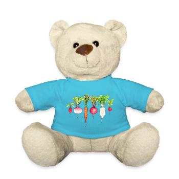 Wurzelgemüse Radieschen Möhre rote Bete Rettich - Teddy - Atollblau - Vorne