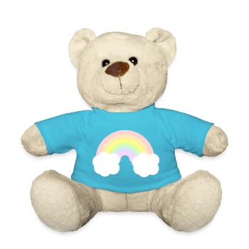 Netter Pastellregenbogen - Teddy - Atollblau - Vorne