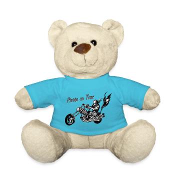Pirate sur la moto - Nounours - bleu outremer - Devant
