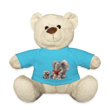 BB Mutter liest Buch - Teddy - Atollblau - Vorne