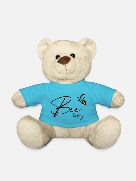 Bee happy - Teddy Bear - atoll blue