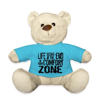 Life begins at the end of your comfort zone - Teddy Bear - atoll blue - Front