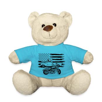 Camion moto - Nounours - bleu outremer - Devant