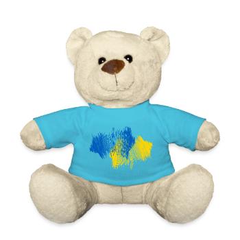 Ukraine Map - Teddy Bear - atoll blue - Front