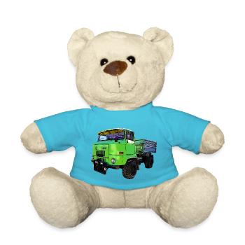 IFA L60 mit Ballonreifen Allrad 4x4 Kipper - Teddy - Atollblau - Vorne