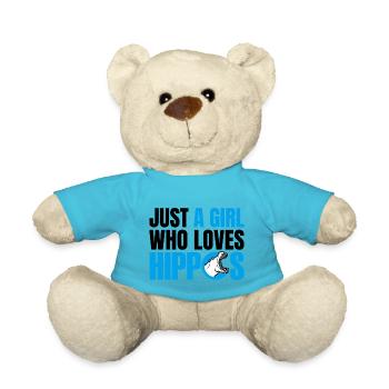 NUR EIN MÄDCHEN, DAS FLUSSPFERDE LIEBT - Teddy - Atollblau - Vorne