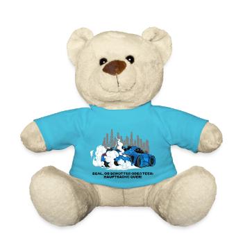 Hauptsache Quer - Teddy - Atollblau - Vorne