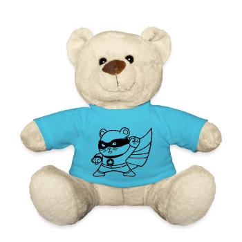 Hamster Superheld Geschenkidee - Teddy - Atollblau - Vorne