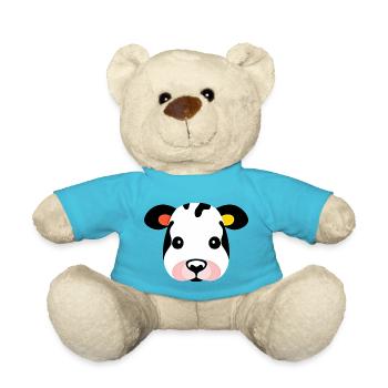 Kuh süß Tier Bauernhof Tiere lustig Kühe neu 18 - Teddy - Atollblau - Vorne