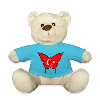 Drapeau de la dinde papillon - Nounours - bleu outremer - Devant