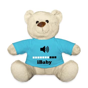 Schwangerschaft Babyparty Babyshower Boy Girl - Teddy - Atollblau - Vorne