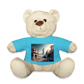 Erdbeben-Überlebende im Weltraum - Futuristisches - Teddy - Atollblau - Vorne