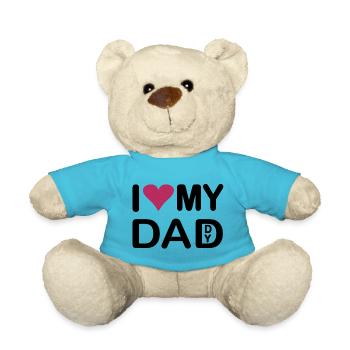 I love my Dad I love my Daddy - Teddy - Atollblau - Vorne