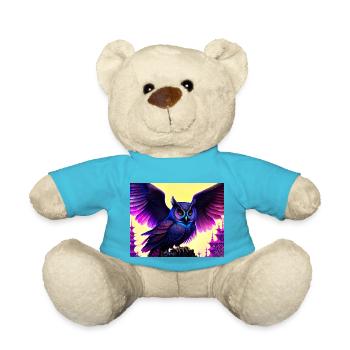 Owl - Teddy Bear - atoll blue - Front