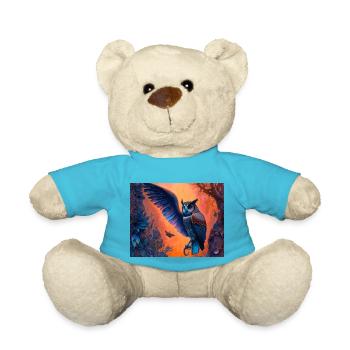 Eule - Teddy - Atollblau - Vorne