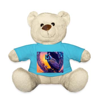 Eule - Teddy - Atollblau - Vorne