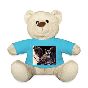 Owl - Teddy Bear - atoll blue - Front