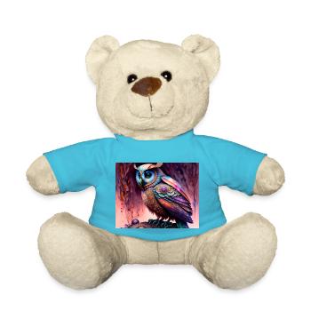 Eule - Teddy - Atollblau - Vorne