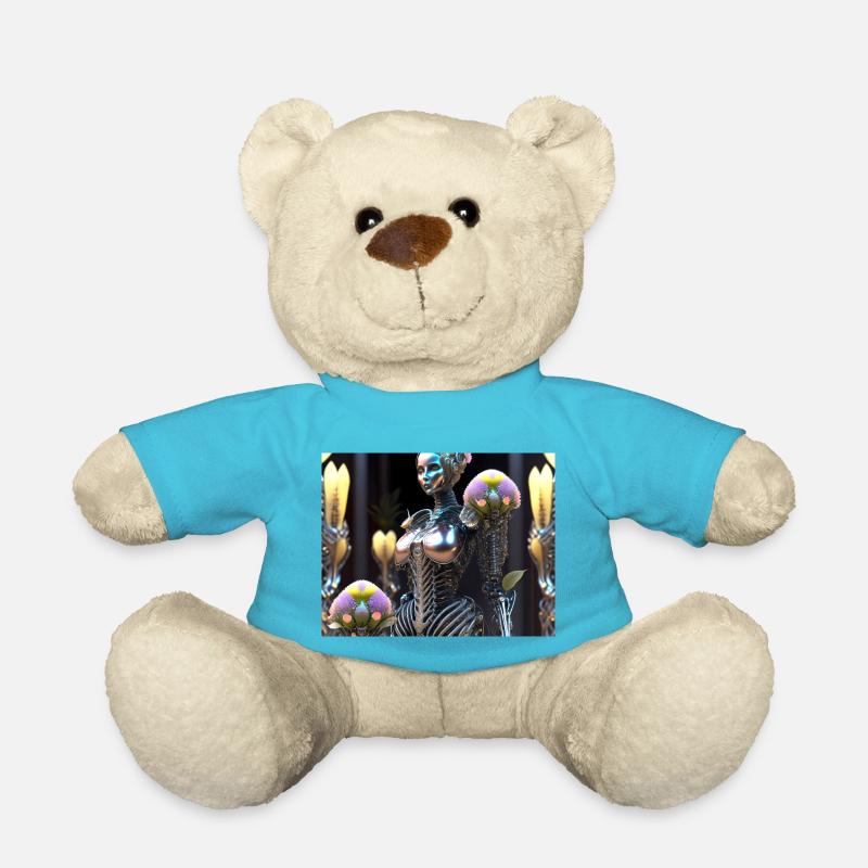 Fille des fleurs - Nounours - bleu outremer