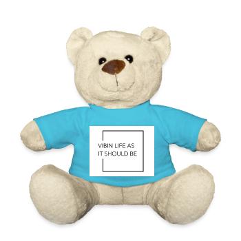 Vibin Life as it should be mode Geschenkidee - Teddy - Atollblau - Vorne