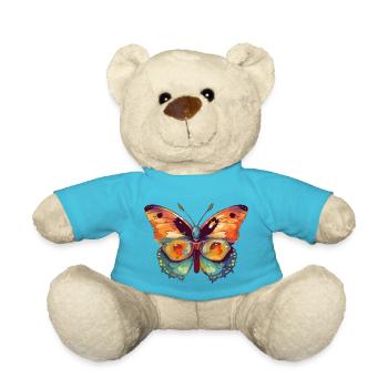 Leo der Brillenschmetterling - Teddy - Atollblau - Vorne