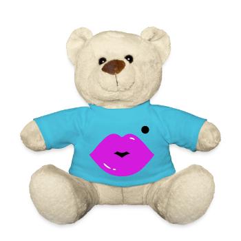 Lippen mit Muttermal - Teddy - Atollblau - Vorne
