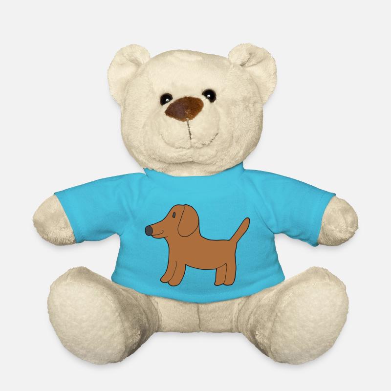 dachshund - Teddy Bear - atoll blue