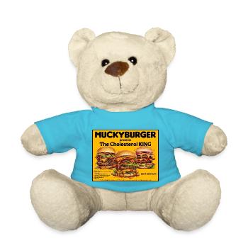 Muckyburger - Der Cholesterinkönig. Fastfood - Teddy - Atollblau - Vorne
