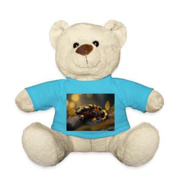 Cute animals doing hibernation – fire salamander - Teddy Bear - atoll blue - Front