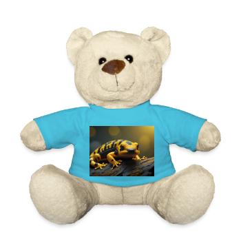 Cute animals doing hibernation – fire salamander - Teddy Bear - atoll blue - Front