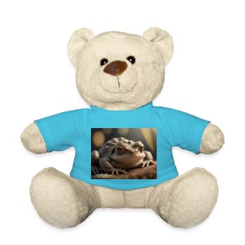 Cute animals doing hibernation – toad - Teddy Bear - atoll blue - Front