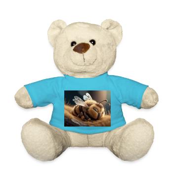 Cute animals doing hibernation – bee - Teddy Bear - atoll blue - Front