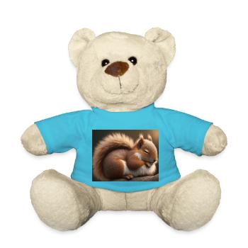 Cute animals doing hibernation – squirrel - Teddy Bear - atoll blue - Front