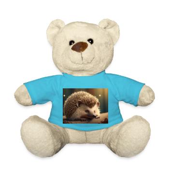 Cute animals doing hibernation – hedgehog - Teddy Bear - atoll blue - Front