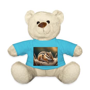Cute animals doing hibernation – chipmunk - Teddy Bear - atoll blue - Front
