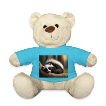 Cute animals doing hibernation – raccoon - Teddy Bear - atoll blue - Front
