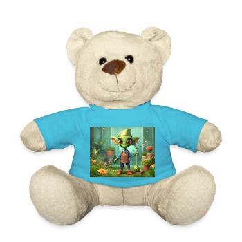 mignon petit vertjardin de travail extraterrestre vintage - Nounours - bleu outremer - Devant