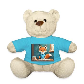 süßer kleiner Fuchs, der die Hand hebt - Teddy - Atollblau - Vorne