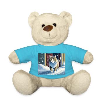 ABC, snow around the kitty ABC, die Katze lief im - Teddy - Atollblau - Vorne