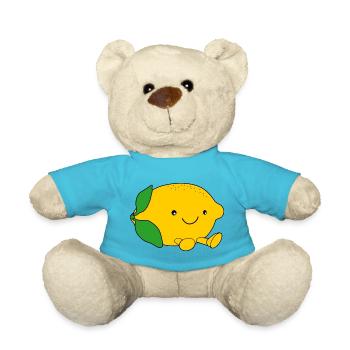 Süße Comic-Zitrone - Teddy - Atollblau - Vorne