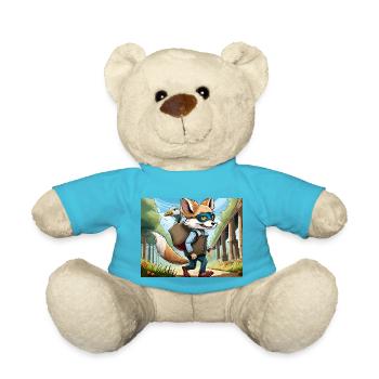 german nursery rhymes illustrated comic - Teddy Bear - atoll blue - Front