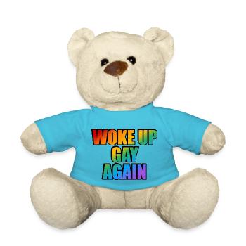 Wieder schwul aufgewacht - lustige LGBTQ-Pride - Teddy - Atollblau - Vorne
